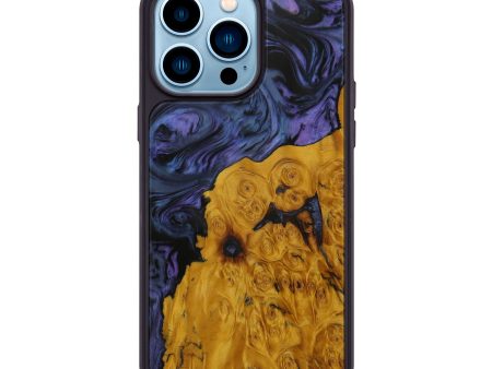 iPhone 14 Pro Max Wood+Resin Phone Case - Ottawa (Purple, 591875) Discount