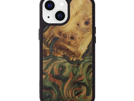 iPhone 13 Wood+Resin Phone Case - Christelle (Dark Green, 593536) Online