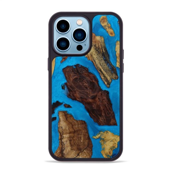 iPhone 14 Pro Max Wood+Resin Phone Case - Sami (Mosaic, 593456) For Discount