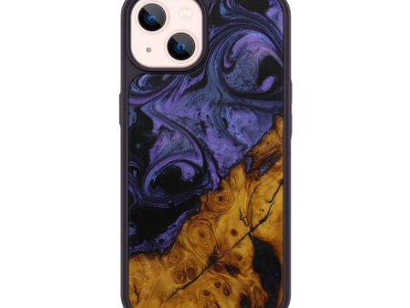 iPhone 14 Wood+Resin Phone Case - Mukul (Purple, 591887) Online Sale