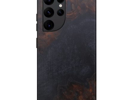 Galaxy S22 Ultra Wood+Resin Live Edge Phone Case - Betsey (Pure Black, 595486) Online