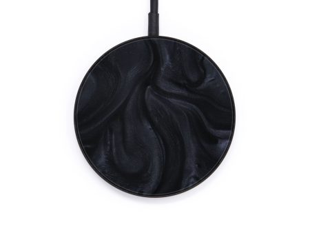 Circle ResinArt Wireless Charger - Nunzio (Pure Black, 595594) Online now