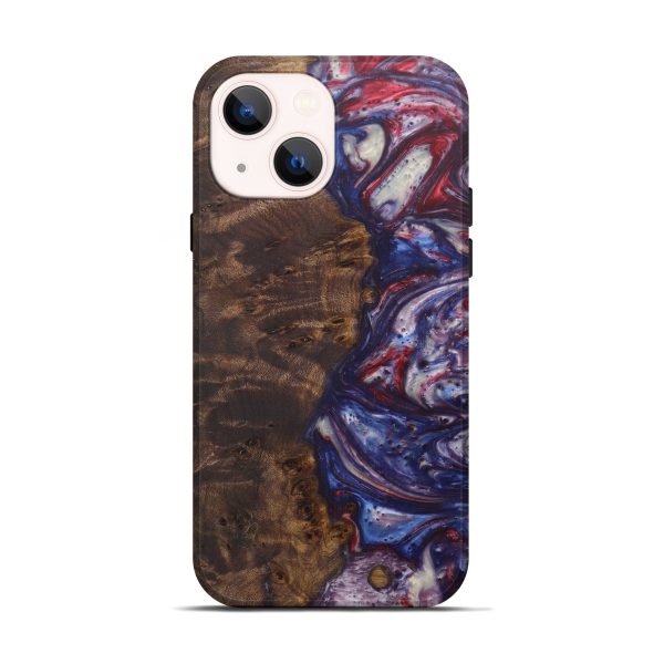 iPhone 14 Wood+Resin Live Edge Phone Case - Gen (Dark Blue, 594839) Online Hot Sale