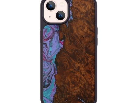 iPhone 14 Wood+Resin Phone Case - Huib (Purple, 591896) For Cheap