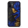 iPhone 12 Wood+Resin Phone Case - Sibella (Dark Blue, 595994) on Sale