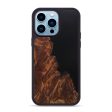 iPhone 14 Pro Max Wood+Resin Phone Case - Gaynell (Pure Black, 595737) Online now