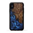 iPhone X Wood+Resin Phone Case - Elmer (Dark Blue, 595955) For Sale