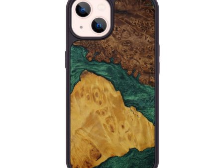 iPhone 14 Wood+Resin Phone Case - Cark (Mosaic, 593478) Online