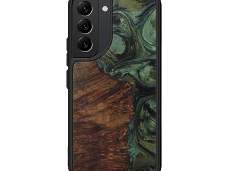 Galaxy S22 Wood+Resin Phone Case - Ason (Dark Green, 593548) For Cheap