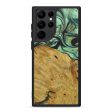 Galaxy S22 Ultra Wood+Resin Phone Case - Adline (Dark Green, 587248) Cheap