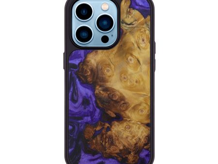 iPhone 14 Pro Wood+Resin Phone Case - Alexandra (Purple, 593677) Sale