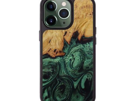 iPhone 13 Pro Wood+Resin Phone Case - Tyrell (Dark Green, 589051) Sale