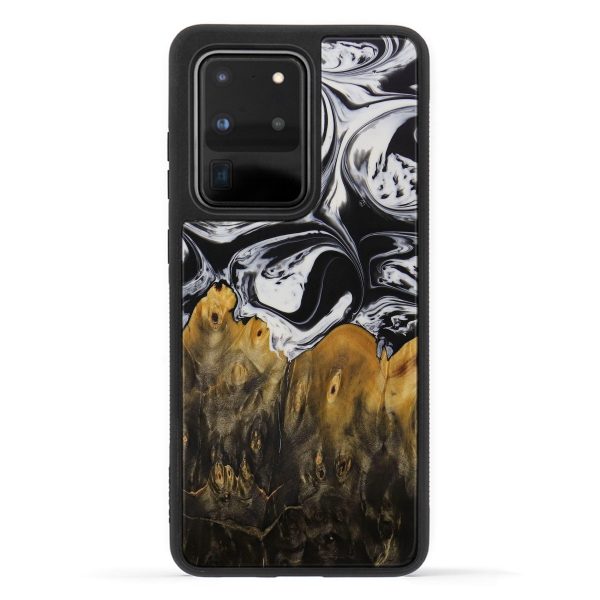 Galaxy S20 Ultra Wood+Resin Phone Case - Shakira (Black & White, 592701) Online now