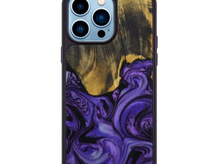 iPhone 14 Pro Max Wood+Resin Phone Case - Nolana (Purple, 595042) Online Hot Sale