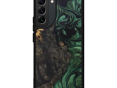 Galaxy S22 Plus Wood+Resin Phone Case - Babyboy (Dark Green, 589018) For Cheap