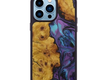 iPhone 14 Pro Max Wood+Resin Phone Case - Unreg (Purple, 587605) Online Sale