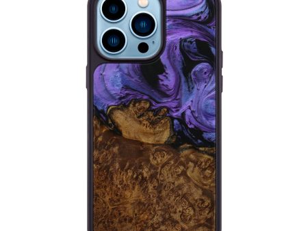 iPhone 14 Pro Max Wood+Resin Phone Case - Vonnie (Purple, 595766) Online