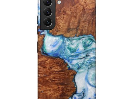 Galaxy S22 Plus Wood+Resin Live Edge Phone Case - Andres (Light Blue, 591755) Online