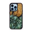 iPhone 14 Pro Wood+Resin Phone Case - Blanchie (Dark Green, 590562) Supply