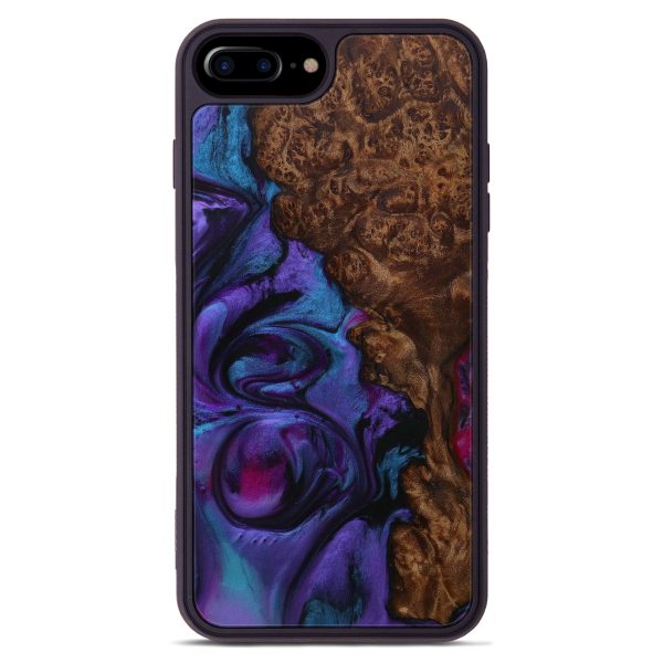 iPhone 8 Plus Wood+Resin Phone Case - Tambra (Purple, 593726) Online now