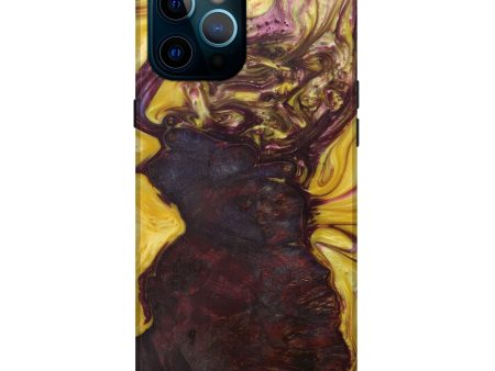 iPhone 12 Pro Max Wood+Resin Live Edge Phone Case - Janine (Purple, 591437) For Discount