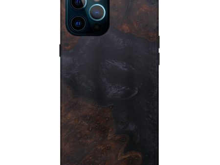 iPhone 12 Pro Max Wood+Resin Live Edge Phone Case - Erda (Pure Black, 591435) Supply