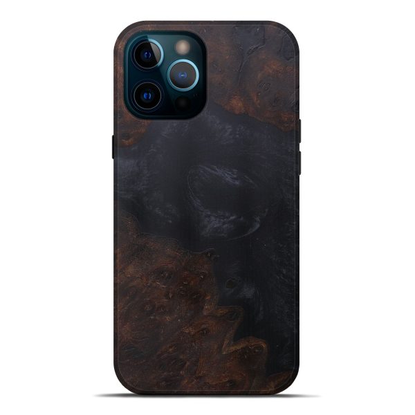 iPhone 12 Pro Max Wood+Resin Live Edge Phone Case - Erda (Pure Black, 591435) Supply