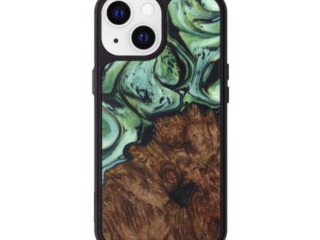 iPhone 13 Wood+Resin Phone Case - Marriet (Dark Green, 589920) Online Sale