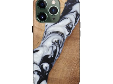 iPhone 13 Pro Wood+Resin Live Edge Phone Case - Jinann (Black & White, 588644) Sale