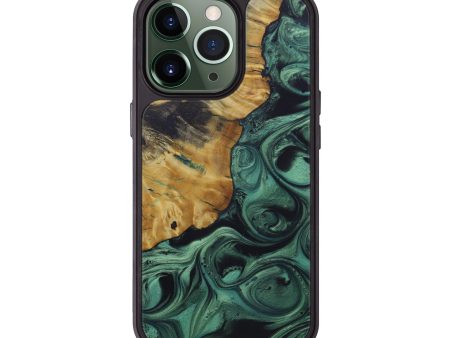 iPhone 13 Pro Wood+Resin Phone Case - Albion (Dark Green, 588147) Sale