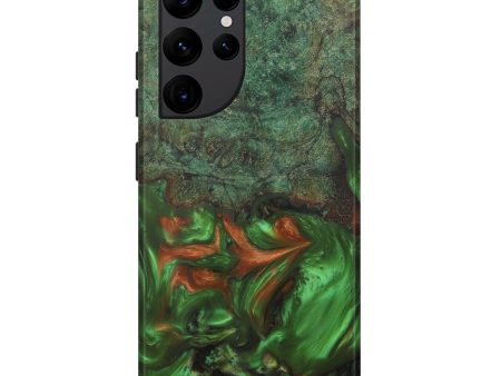 Galaxy S22 Ultra Wood+Resin Live Edge Phone Case - Rani (Dark Green, 594178) Online