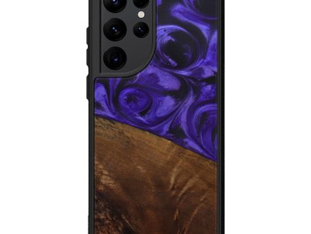 Galaxy S22 Ultra Wood+Resin Phone Case - Rio (Purple, 593679) Discount