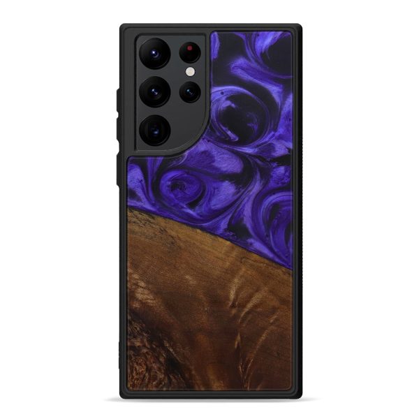 Galaxy S22 Ultra Wood+Resin Phone Case - Rio (Purple, 593679) Discount