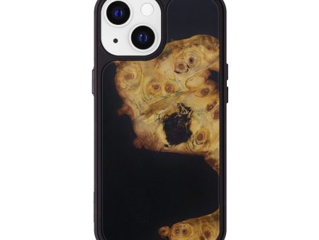 iPhone 13 Wood+Resin Phone Case - Loay (Pure Black, 591680) on Sale