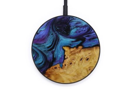 Circle Wood+Resin Wireless Charger - Vlasta (Purple, 593715) Fashion