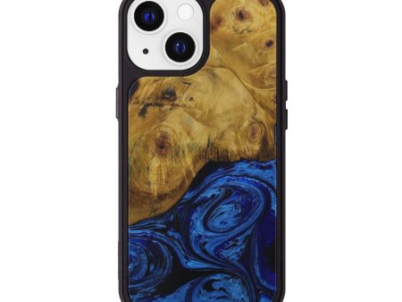 iPhone 13 Wood+Resin Phone Case - Dontae (Dark Blue, 588310) Hot on Sale