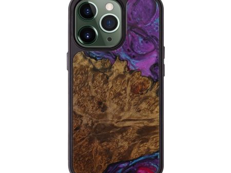 iPhone 13 Pro Wood+Resin Phone Case - Ghislain (Purple, 595760) Cheap