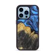 iPhone 14 Pro Wood+Resin Phone Case - Tella (Dark Blue, 589863) Cheap