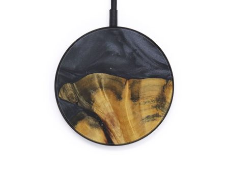 Circle Wood+Resin Wireless Charger - Sibilla (Pure Black, 591738) Sale