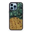 iPhone 14 Pro Max Wood+Resin Phone Case - Nettie (Dark Green, 587243) For Discount