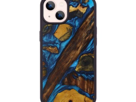 iPhone 14 Wood+Resin Phone Case - Jeanie (Mosaic, 592146) Fashion