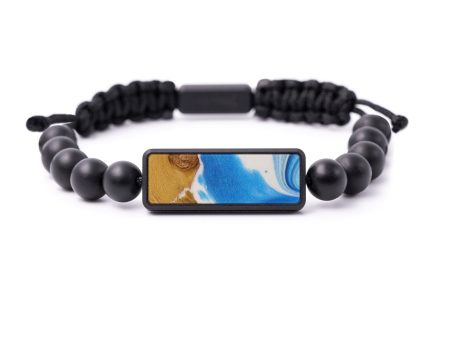 Bead Wood+Resin Bracelet - Myrtice (Light Blue, 589602) Supply