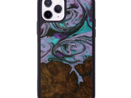 iPhone 11 Pro Wood+Resin Phone Case - Arno (Purple, 591196) For Cheap