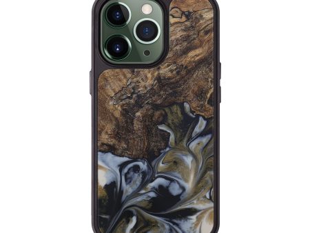 iPhone 13 Pro Wood+Resin Phone Case - Corrine (Black & White, 594055) Discount