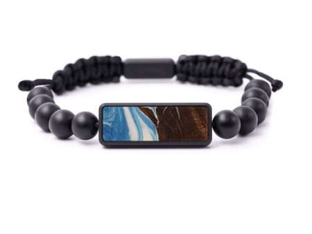 Bead Wood+Resin Bracelet - Daunte (Light Blue, 589643) Discount