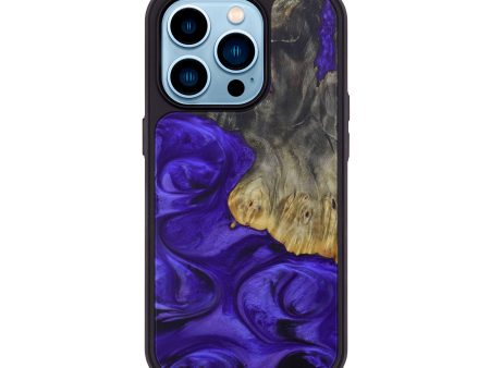 iPhone 14 Pro Wood+Resin Phone Case - Yousef (Purple, 593653) For Cheap