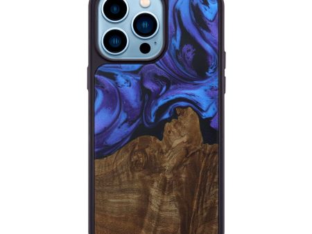 iPhone 14 Pro Max Wood+Resin Phone Case - Nert (Purple, 587599) Sale