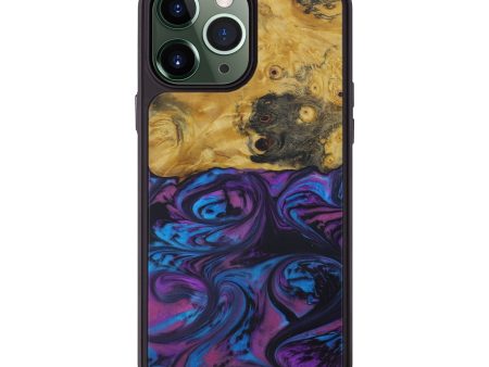 iPhone 13 Pro Max Wood+Resin Phone Case - Focus (Purple, 587615) on Sale