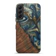 Galaxy S22 Plus Wood+Resin Live Edge Phone Case - Fayth (Teal & Gold, 588652) Cheap