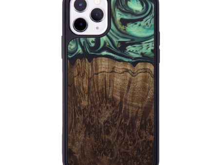 iPhone 11 Pro Wood+Resin Phone Case - Brinn (Dark Green, 587257) For Discount